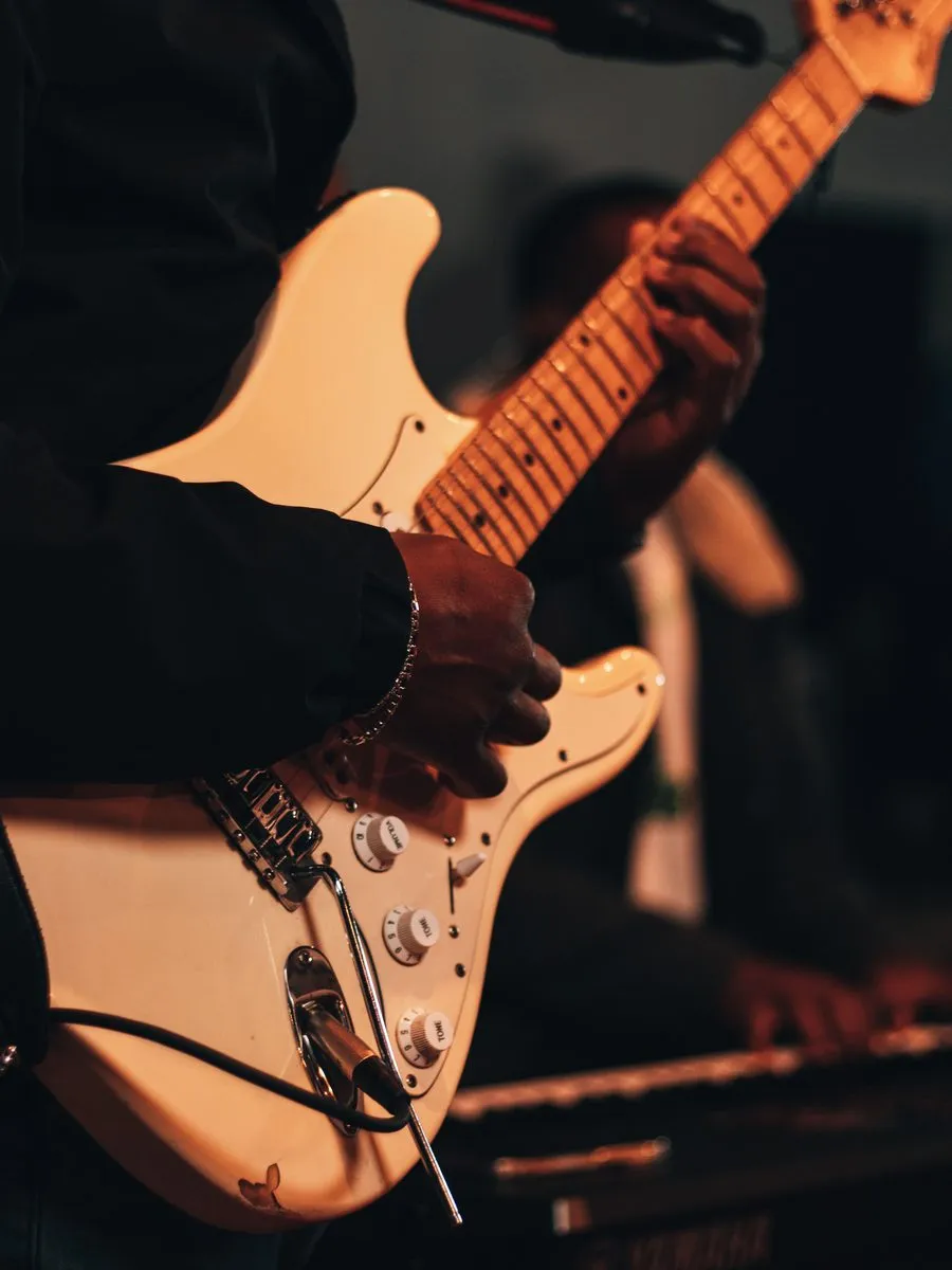 A guitarist playing